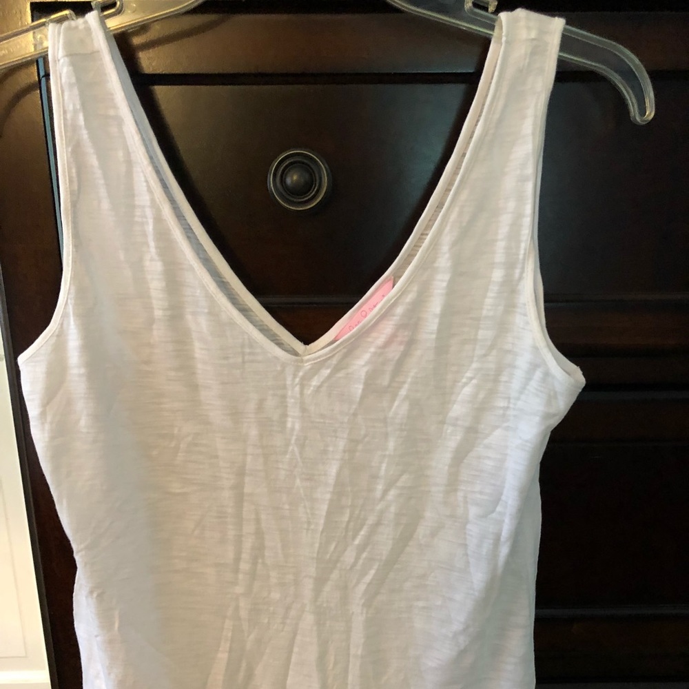Lilly Pulitzer white tank EUC size XS